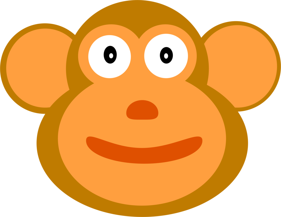 Monkey Snout Food Fist - Cartoon Clipart (973x750), Png Download
