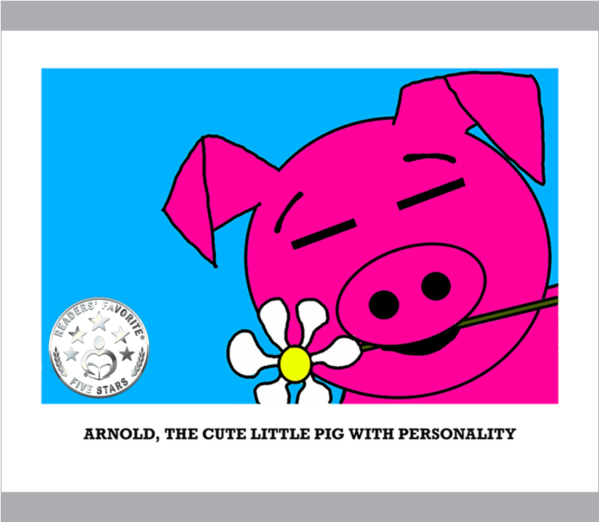 Arnold The Cute Little Pig With Personality - Cartoon Clipart (839x1120), Png Download