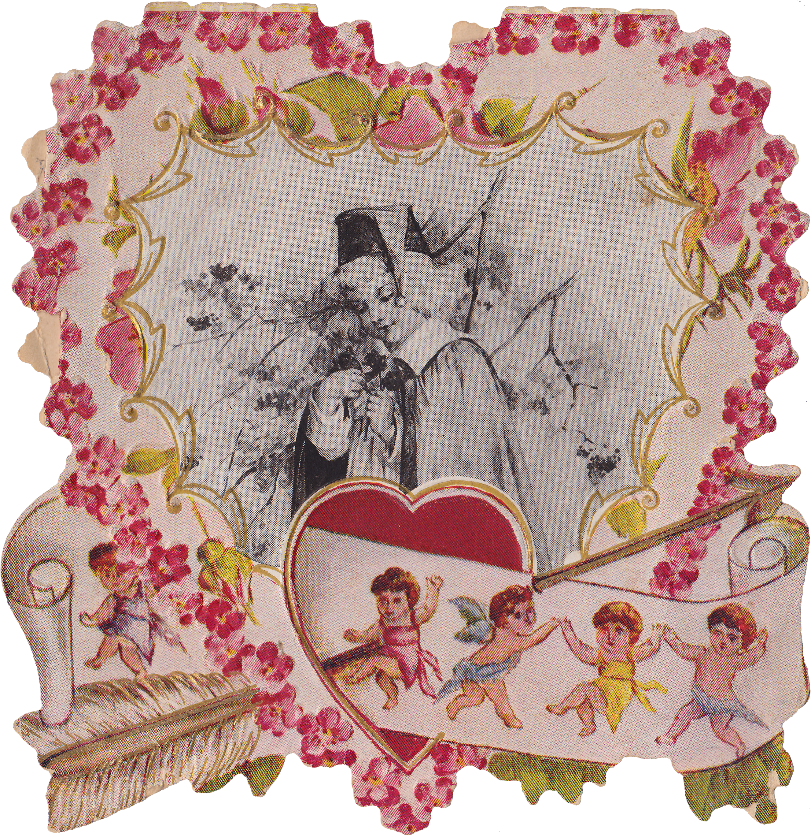 Die Cut Heart & “love And Esteem” Poem Clipart (2653x2736), Png Download