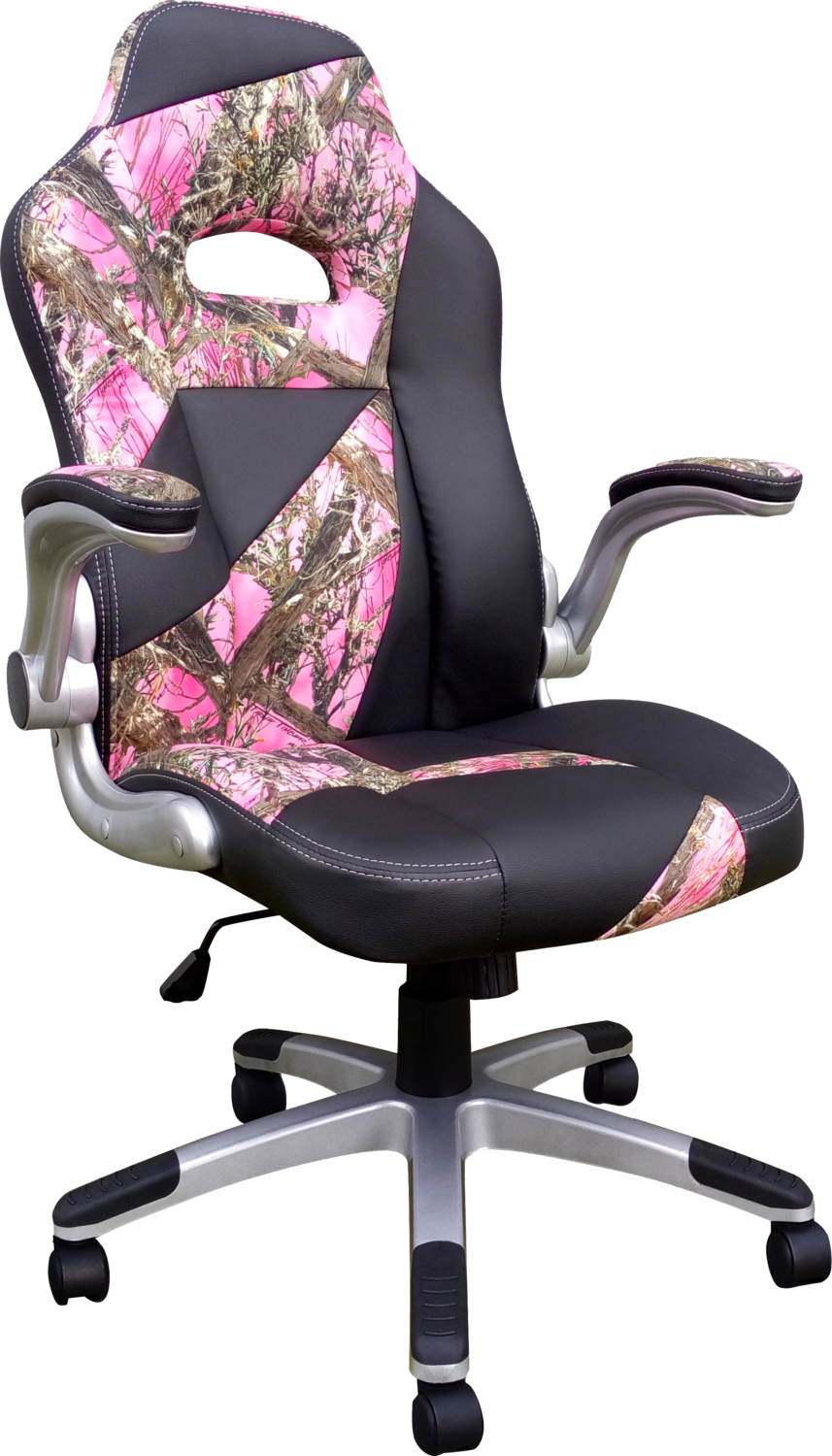Discover Home Produc Cameron Army Camouflage Desk Chair - Pink Camo Office Chair Clipart (857x1500), Png Download