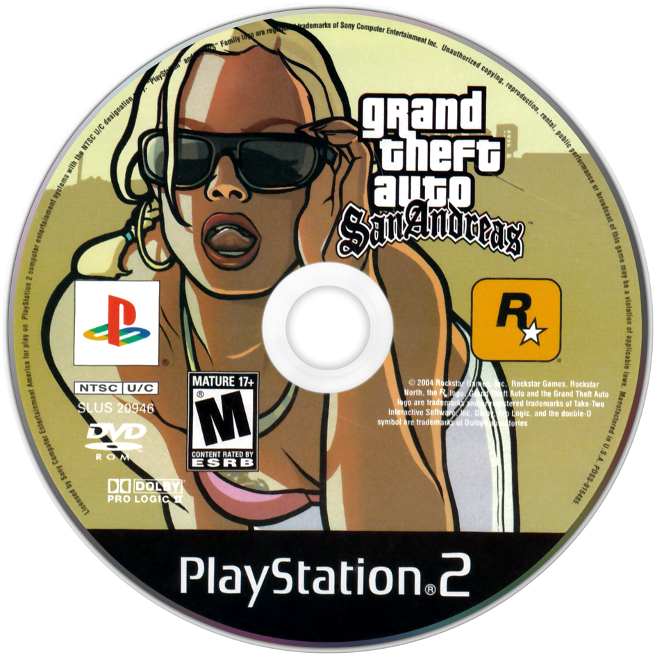 Grand Theft Auto - Cd Gta San Andreas Clipart (960x960), Png Download