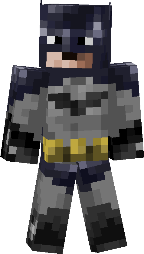Minecraft Skin Batman Arkham City - De Batman En Minecraft Clipart (1024x1024), Png Download