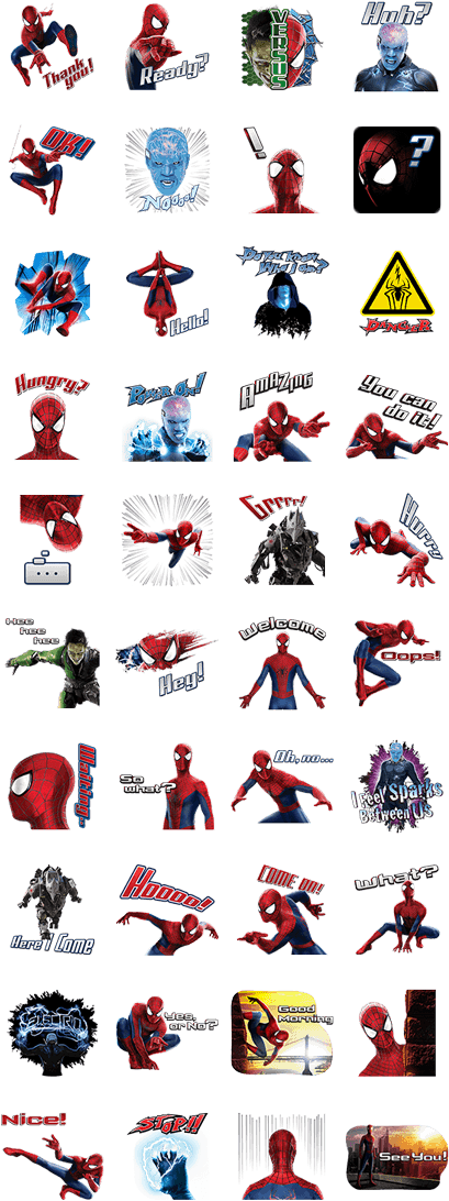 The Amazing Spider-man 2 - Dc Comics Telegram Stickers Clipart (420x1121), Png Download
