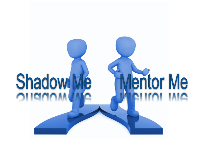 2 3d Men Between Words Shadow Me And Mentor Me Clipart (960x720), Png Download