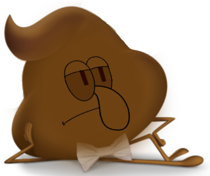 Poop Squidward Poop Squidward Meme Template - Poop Image Transparent Background Clipart (700x578), Png Download