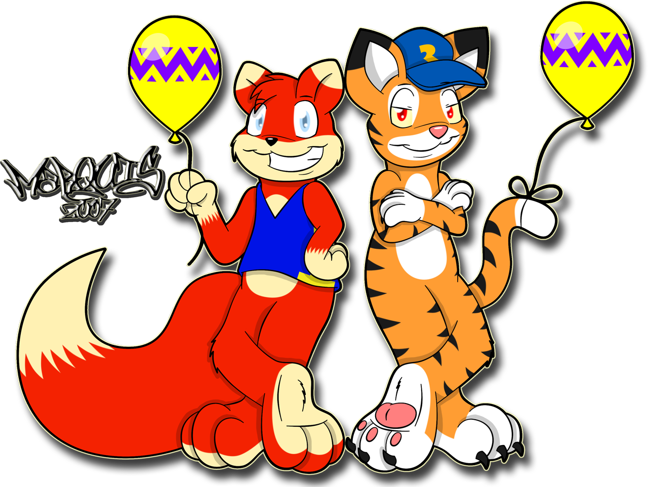 Timber & Conker - Cartoon Clipart (1280x963), Png Download