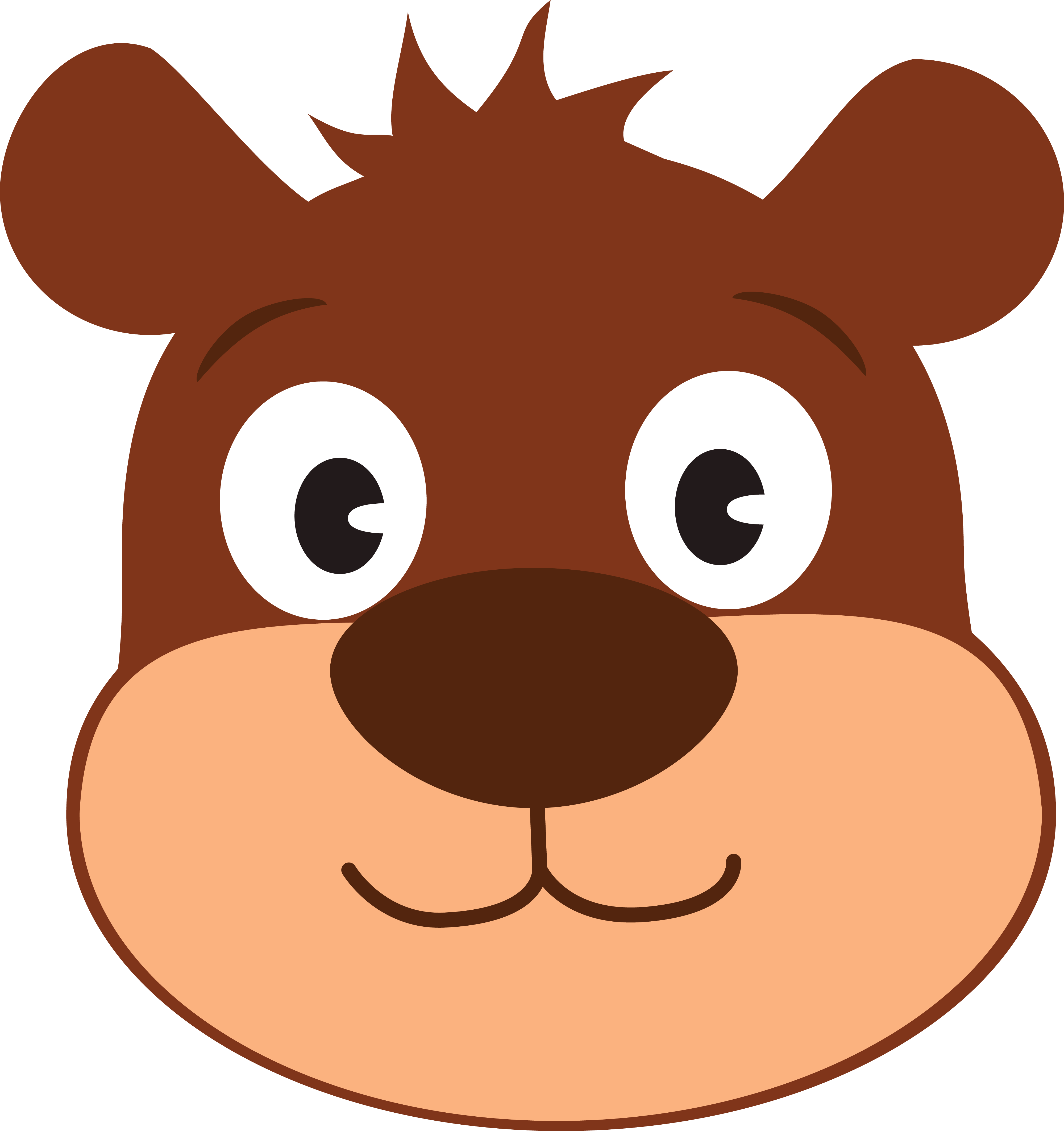Bear Face At Getdrawings Com Free For Ⓒ - Cartoon Bear Face Clipart - Png Download (4000x4251), Png Download