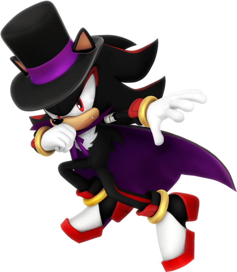 Here's A Render Of Shadow's Halloween Outfit From Sonic - Halloween Shadow Clipart (894x894), Png Download