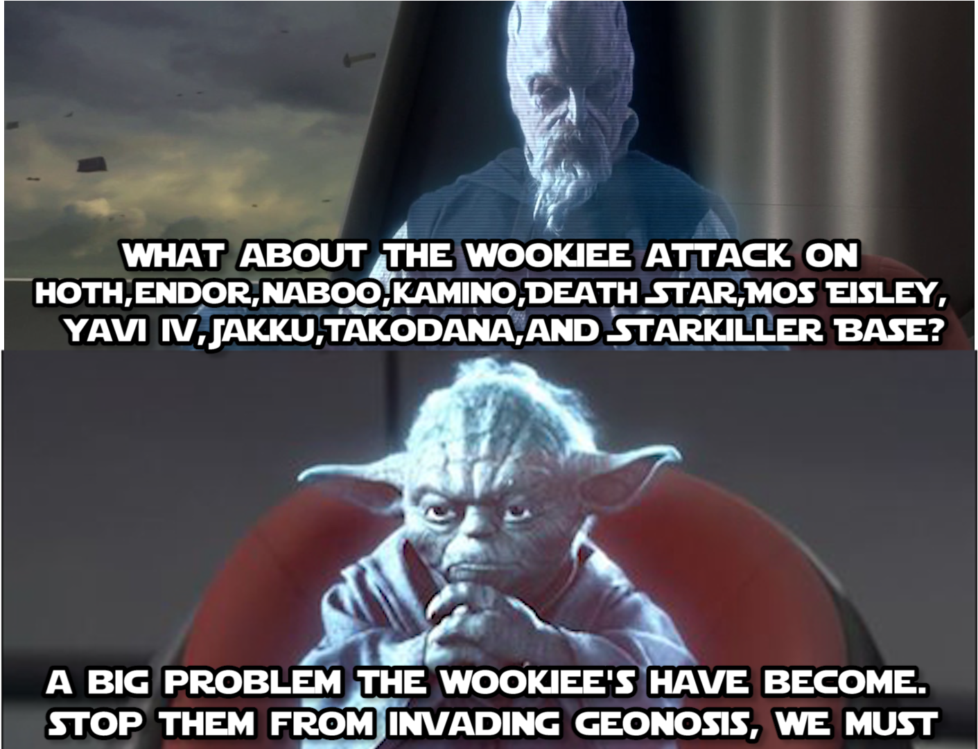 We Must Stop The Wookiee Invasion - Poster Clipart (1920x1080), Png Download