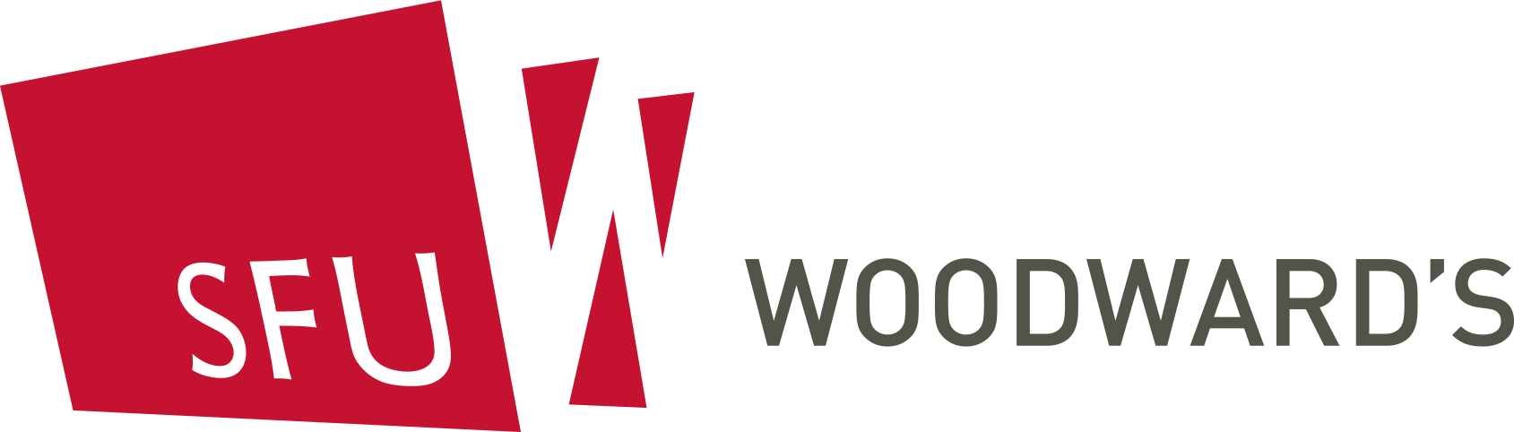 Simon Fraser Woodward's Logo - Sfu Woodwards Logo Clipart (1689x482), Png Download