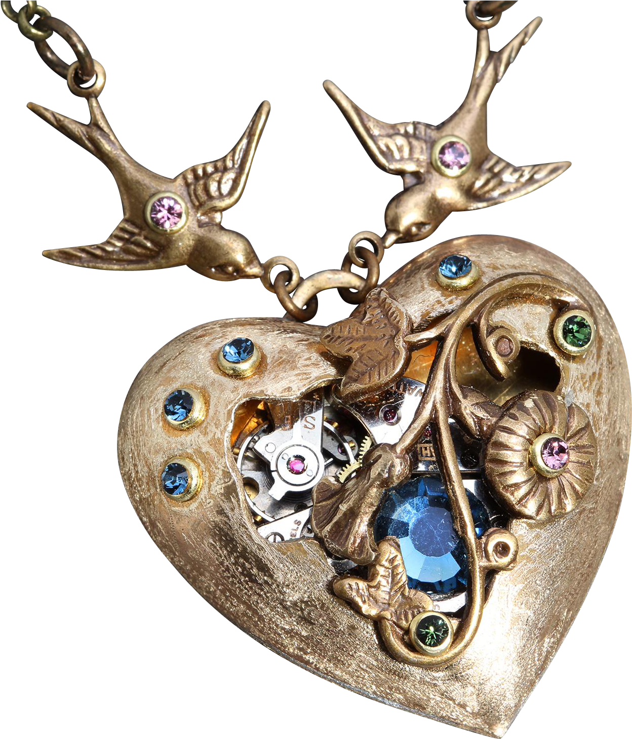 Steampunk Necklace Heart Necklace Steampunk Heart From Clipart (1458x1458), Png Download