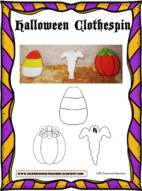 Pin De Efl Preschool And Elementary Teachers En Clothespin - Histoire Ecrite D Halloween Clipart (481x640), Png Download