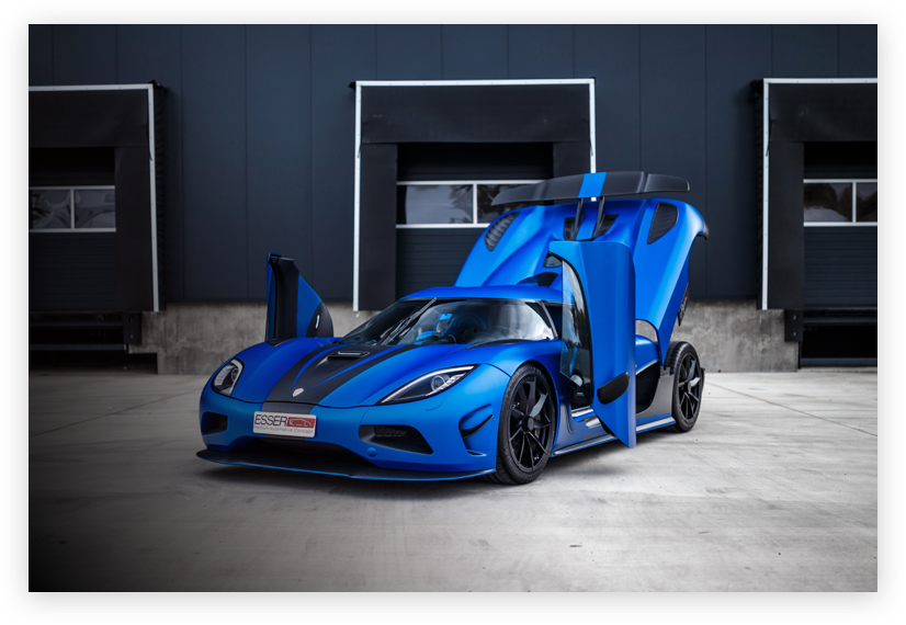 Koenigsegg Service - Blue Koenigsegg Clipart (826x570), Png Download