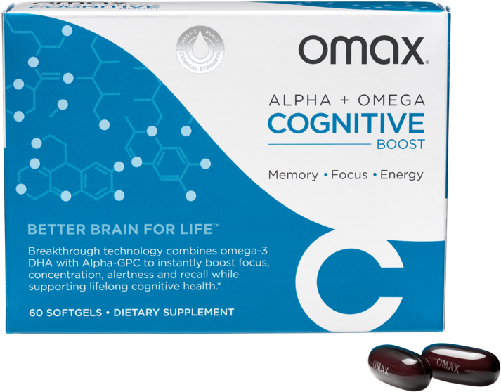 Omax Alpha & Omega Cognitive Boost 60 Ct - O Max 3 Vitamins Clipart (1000x668), Png Download