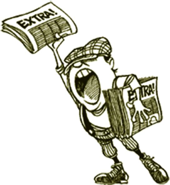 Press - “ - Clip Art Extra Extra Read All - Png Download (560x608), Png Download