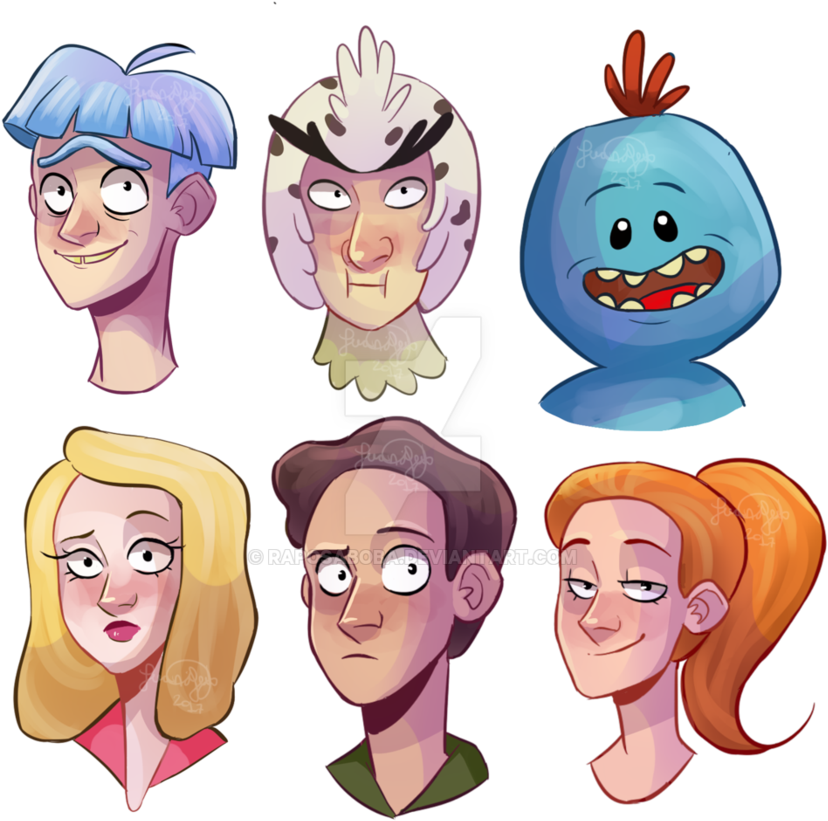 Rick And Morty Doodles By Raposaboba Rick And Morty - Cartoon Clipart (894x894), Png Download
