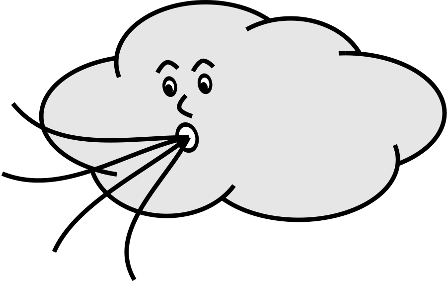 Clip Art Clouds - Windy Clipart - Png Download (900x567), Png Download