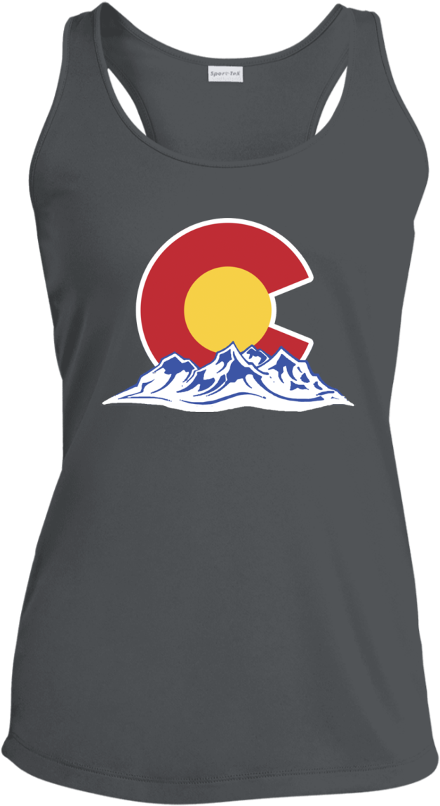 Colorado Mountain Silhouette Lst356 Sport-tek Ladies' - Sport-tek Clipart (1155x1155), Png Download