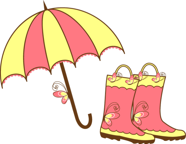 April Showers Clip Art Images Umbrella And Clouds - April Shower Clip Art - Png Download (640x496), Png Download