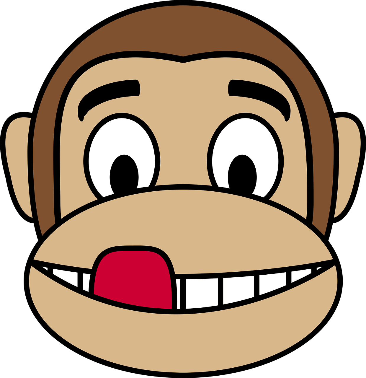 Big Image - Monkey Face Clipart - Png Download (1101x1136), Png Download