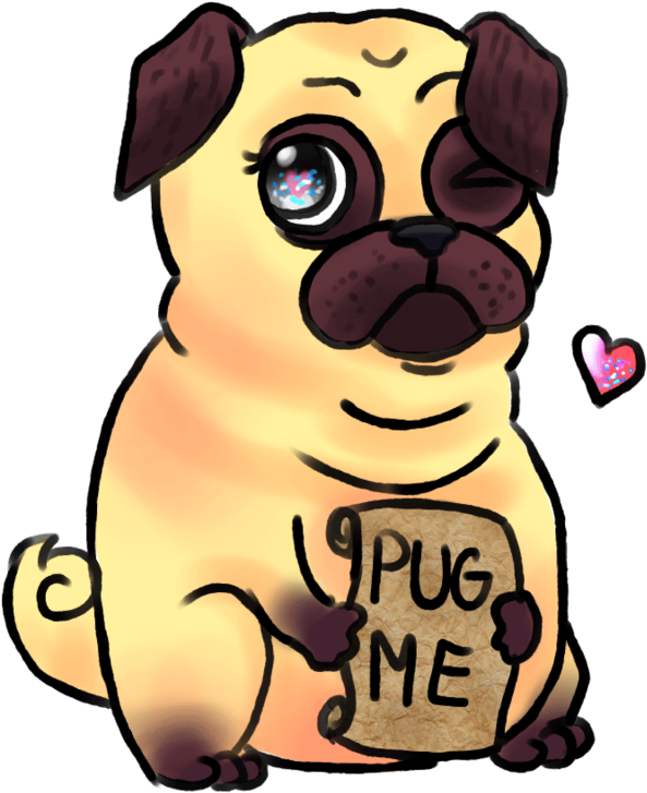 Pug Clipart Pug Puppy - Pewdiepie Maya No Eye - Png Download (890x898), Png Download