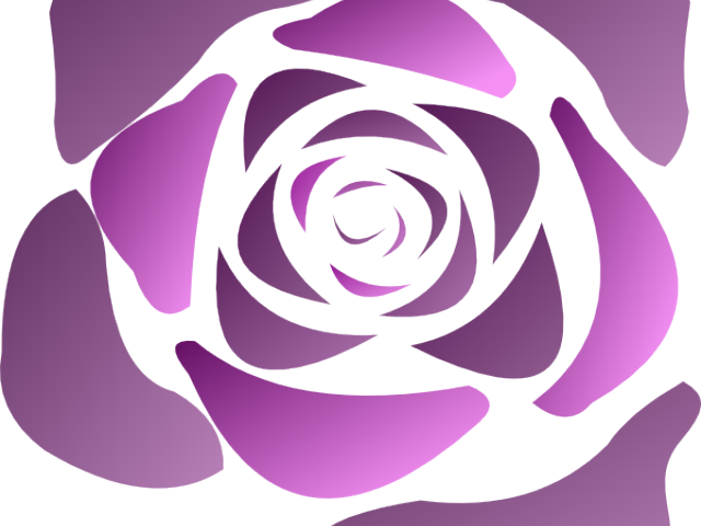 Purple Rose Clipart Clip Art - Transparent Rose Vector Free - Png Download (640x480), Png Download