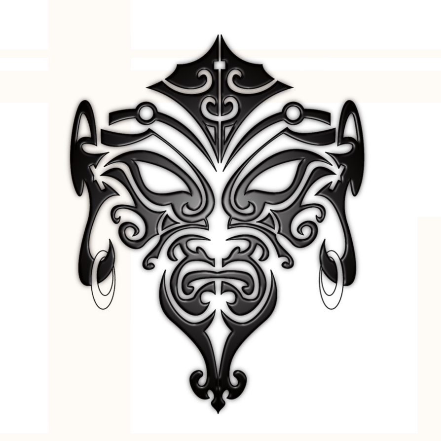Maori Polynesian Tattoo On The Back Photo - Maori Face Tattoo Designs Clipart (894x894), Png Download