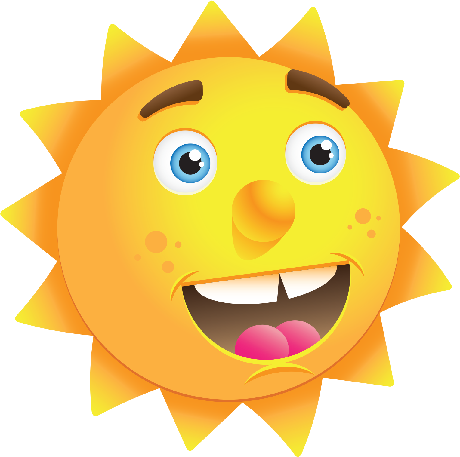 1541 X 1527 8 - Happy Sun Character Clipart (1541x1527), Png Download