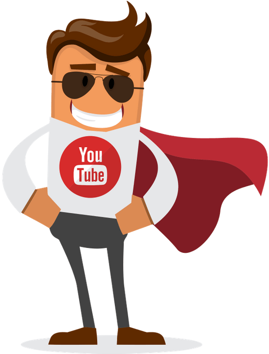 Buy Youtube Views - Superhombre Animado Clipart (720x720), Png Download