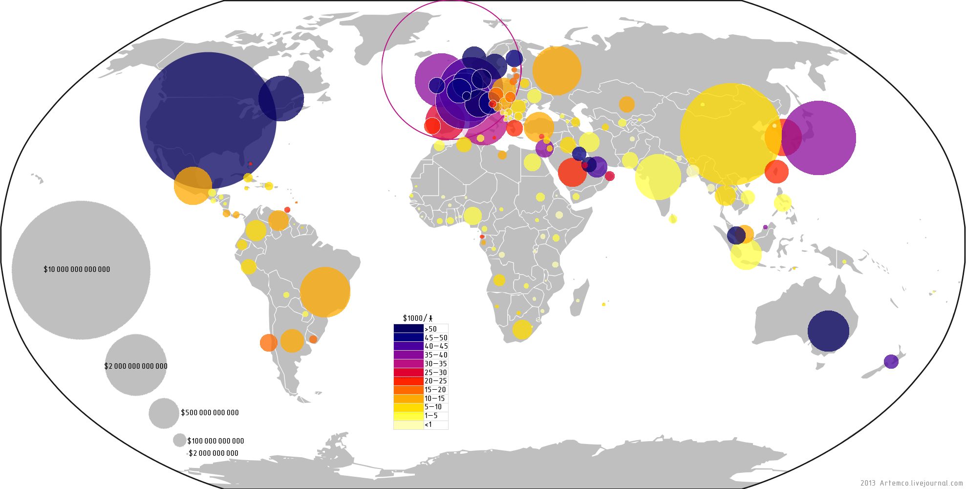 Gdp Circles Mexico Allies And Enemies Map Clipart Large Size Png