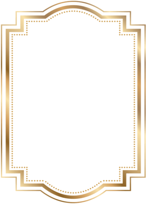 Free Png Download Border Frame Gold Transparent Clipart - Gold Border Png Free (481x672), Png Download