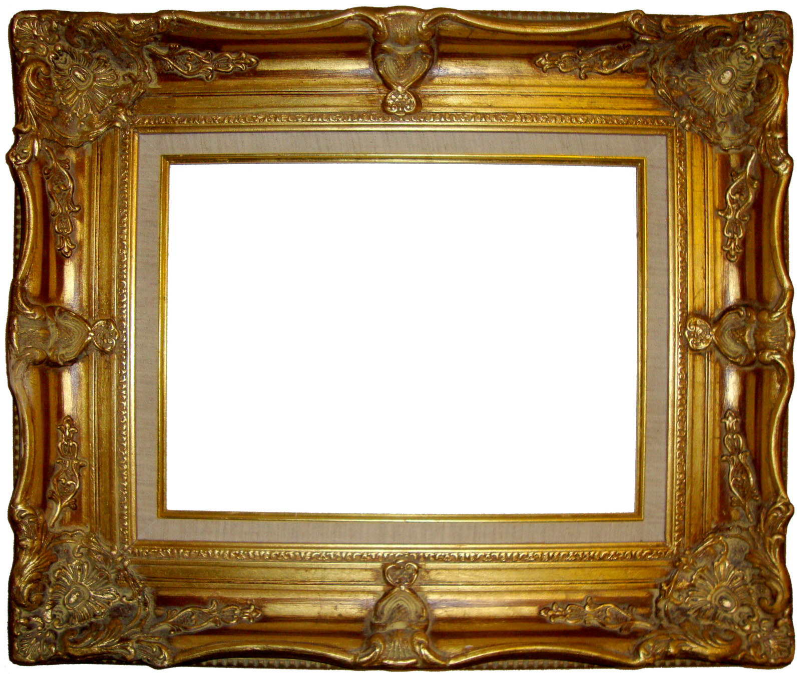 Golden Frame Png Clipart (1600x1351), Png Download