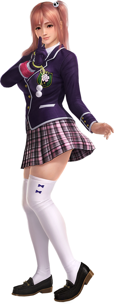 A Big Tittied Teen Schoolgirl Who Is As "anime" As - Doa Honoka Clipart (367x974), Png Download