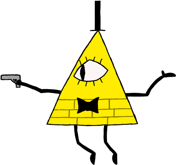 Bill But With A Gun - Bill Cipher Gun Clipart (662x627), Png Download