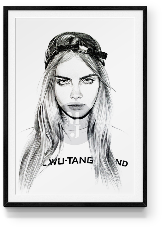 Cara Delevingne - Paper Towns Margo Drawing Clipart (972x1034), Png Download
