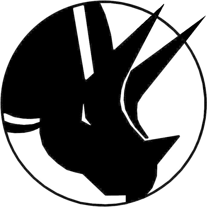 Triceratops Logo - Dinosaur Silhouette In A Circle Clipart (960x720), Png Download