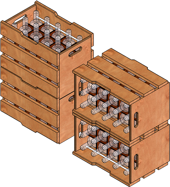 Stacked Wine Crates - Wine Crates Png Clipart (616x650), Png Download