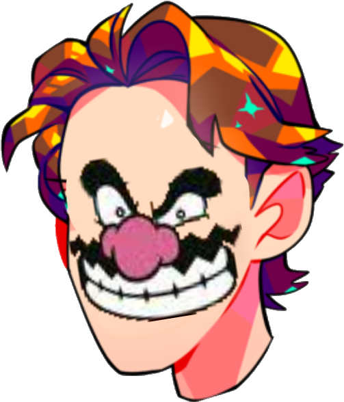Face Nose Facial Expression Smile Clown Clip Art Head - Wario Transparent Face - Png Download (521x591), Png Download