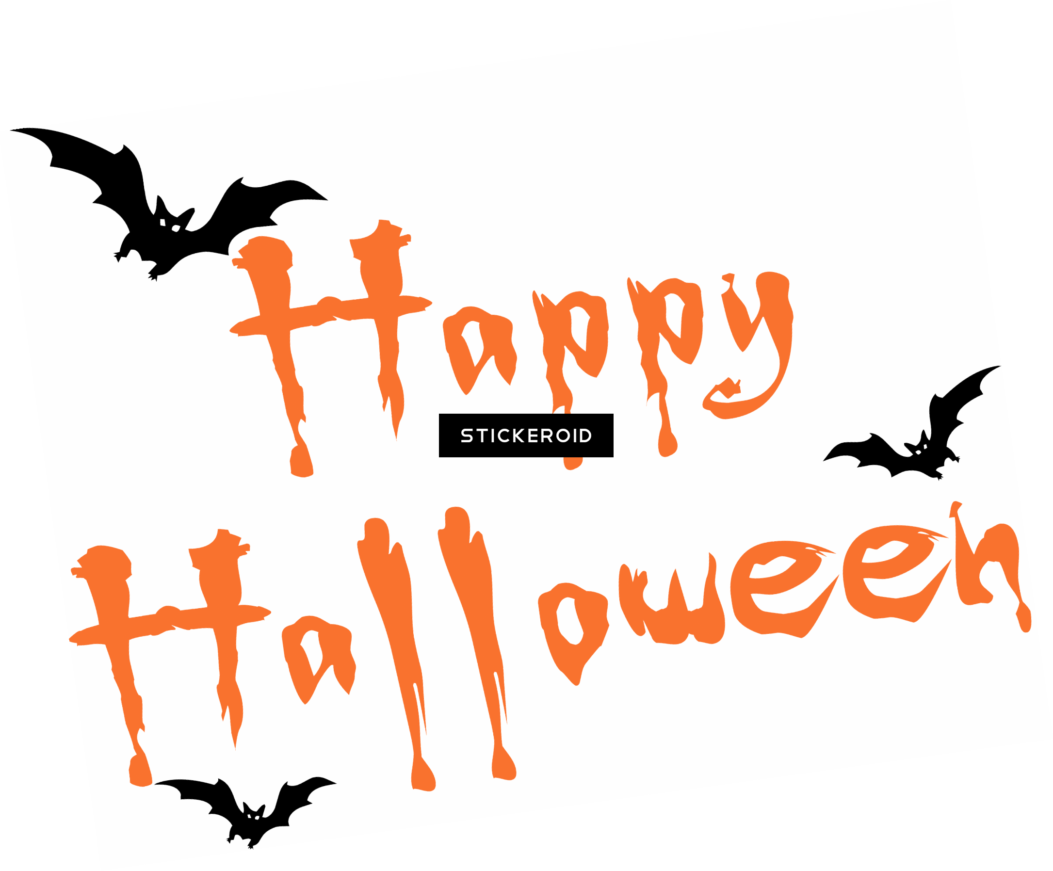 Happy Halloween Text - Illustration Clipart (2171x1796), Png Download