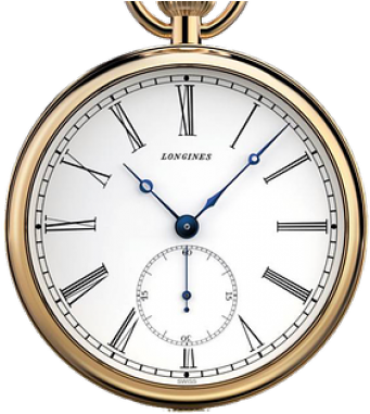 Pocket Watch Clipart Chain Drawing - Ebay 180 Anniversary Longines Lepine Gold Pocket Watch - Png Download (640x480), Png Download