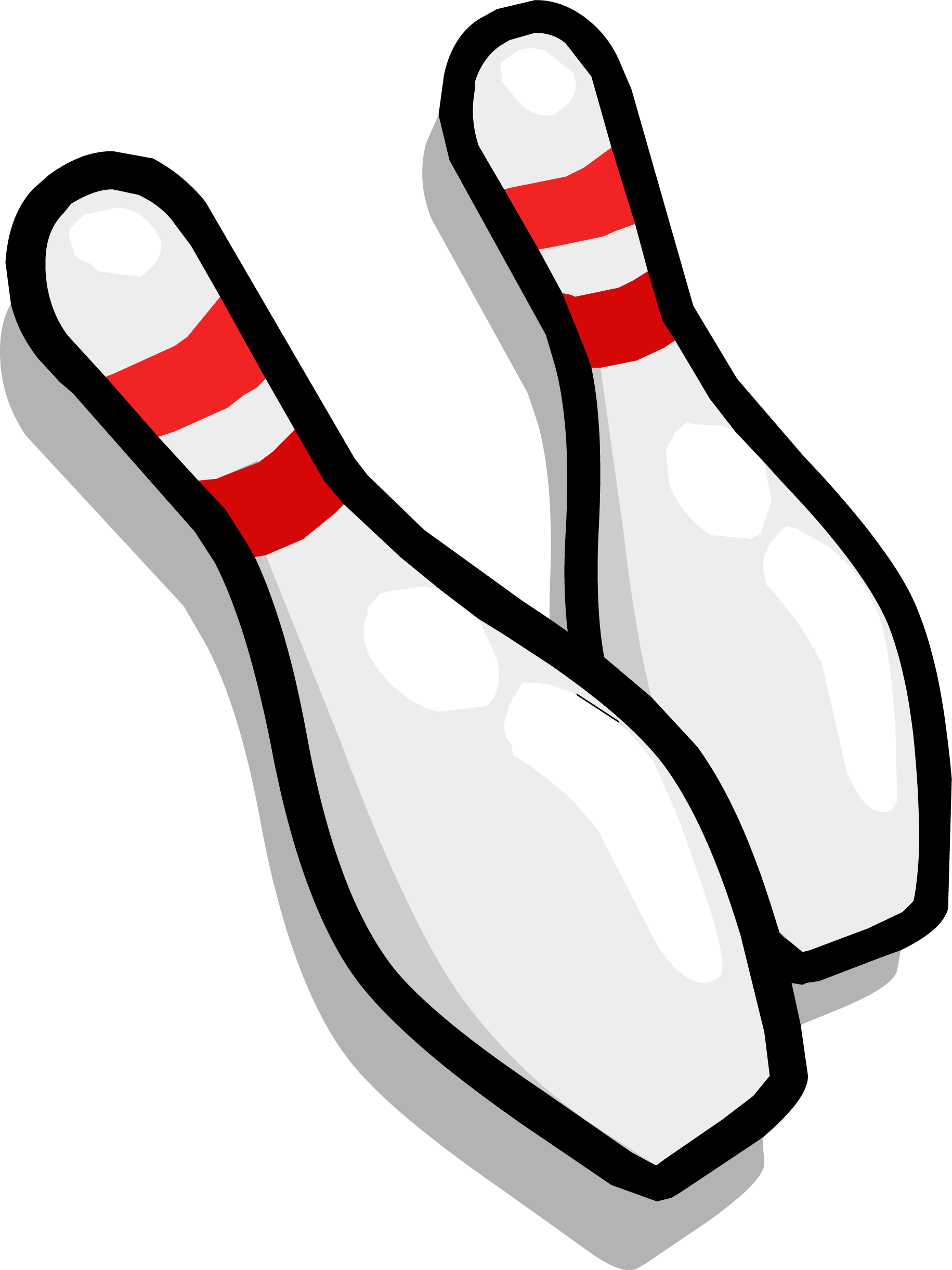 Bowling Pins Png Clipart (1831x2442), Png Download