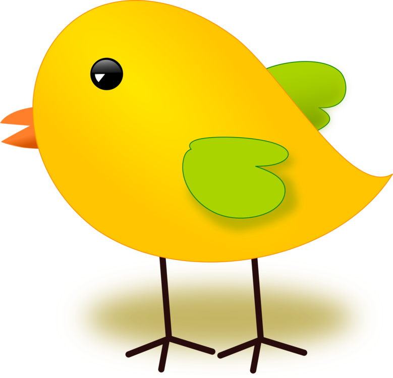 Chicken As Food Bird Poultry Kifaranga - Yellow Bird Vector Png Clipart (779x750), Png Download