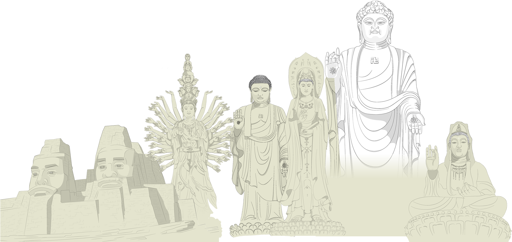 19 - Statue Clipart (1980x800), Png Download