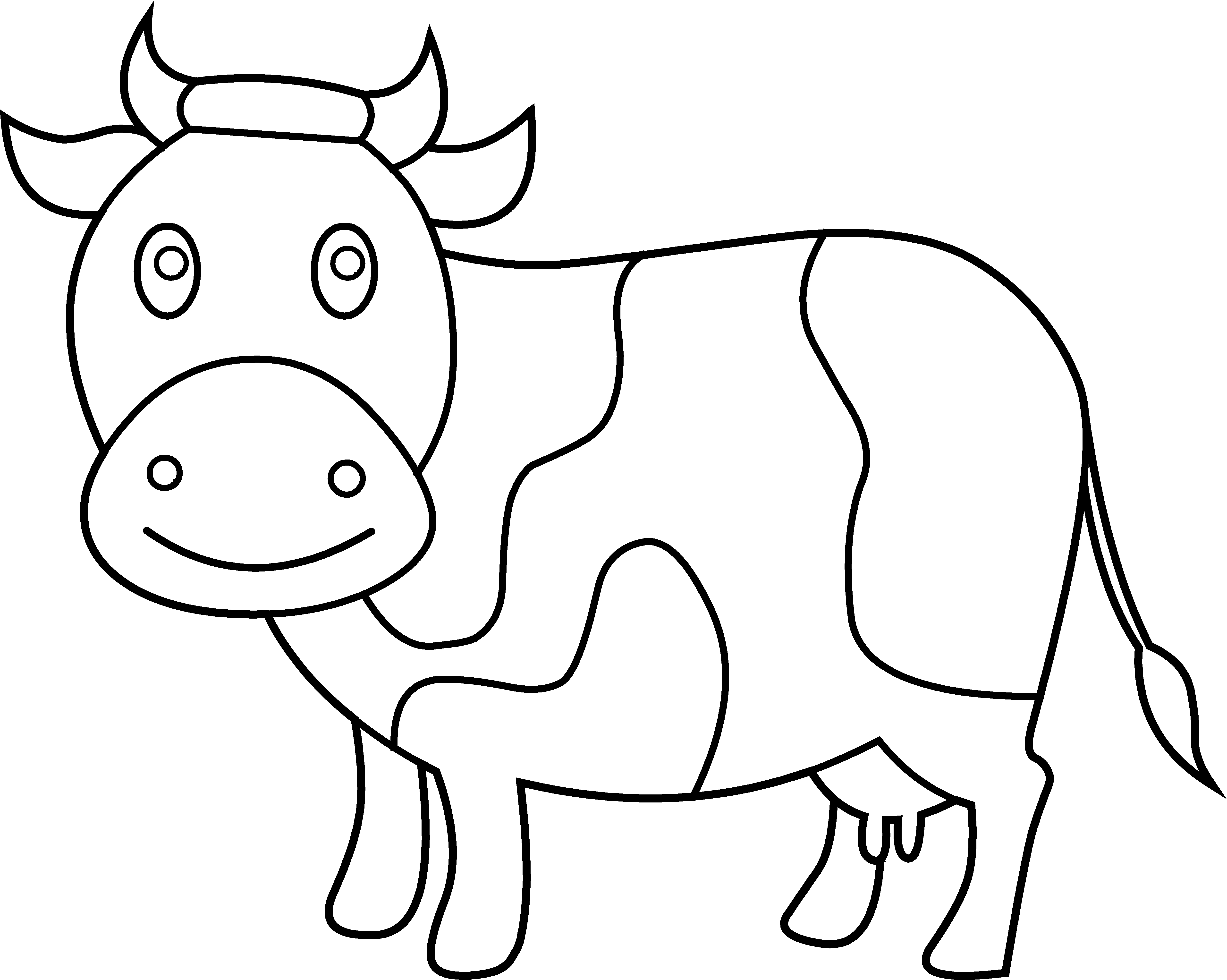 Gallery For Clip Art Andw Clipartcow - Coloring Book - Png Download (5053x4035), Png Download