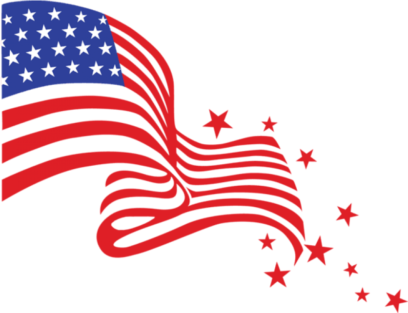 Free Png Transparent Usa Flagpicture Png Images Transparent - American Flag Clipart Transparent Background (850x641), Png Download