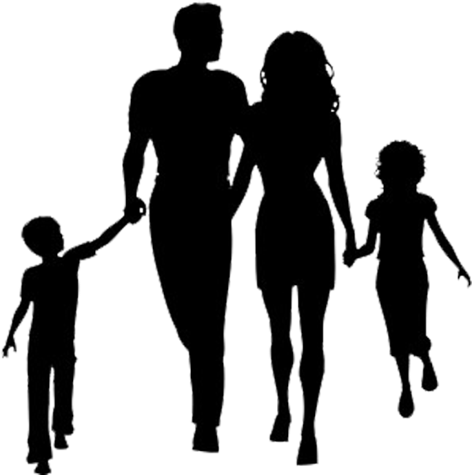 Police Fcu Has Something For Everyone, And We Are Dedicated - Families Silhouette Clipart (1024x768), Png Download