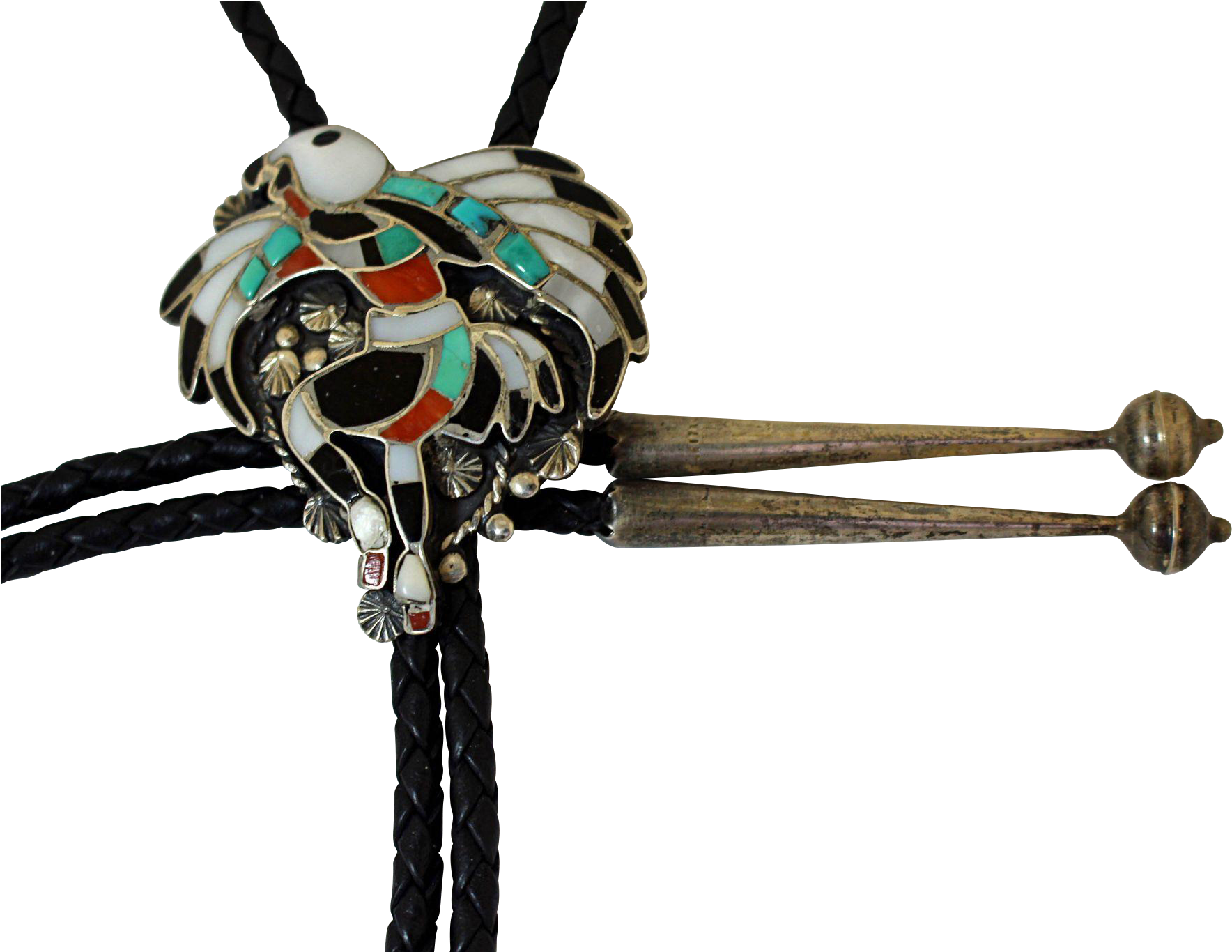 Vintage Zuni Bolo Tie Eagle Dancer John Lucio - Insect Clipart (1767x1767), Png Download