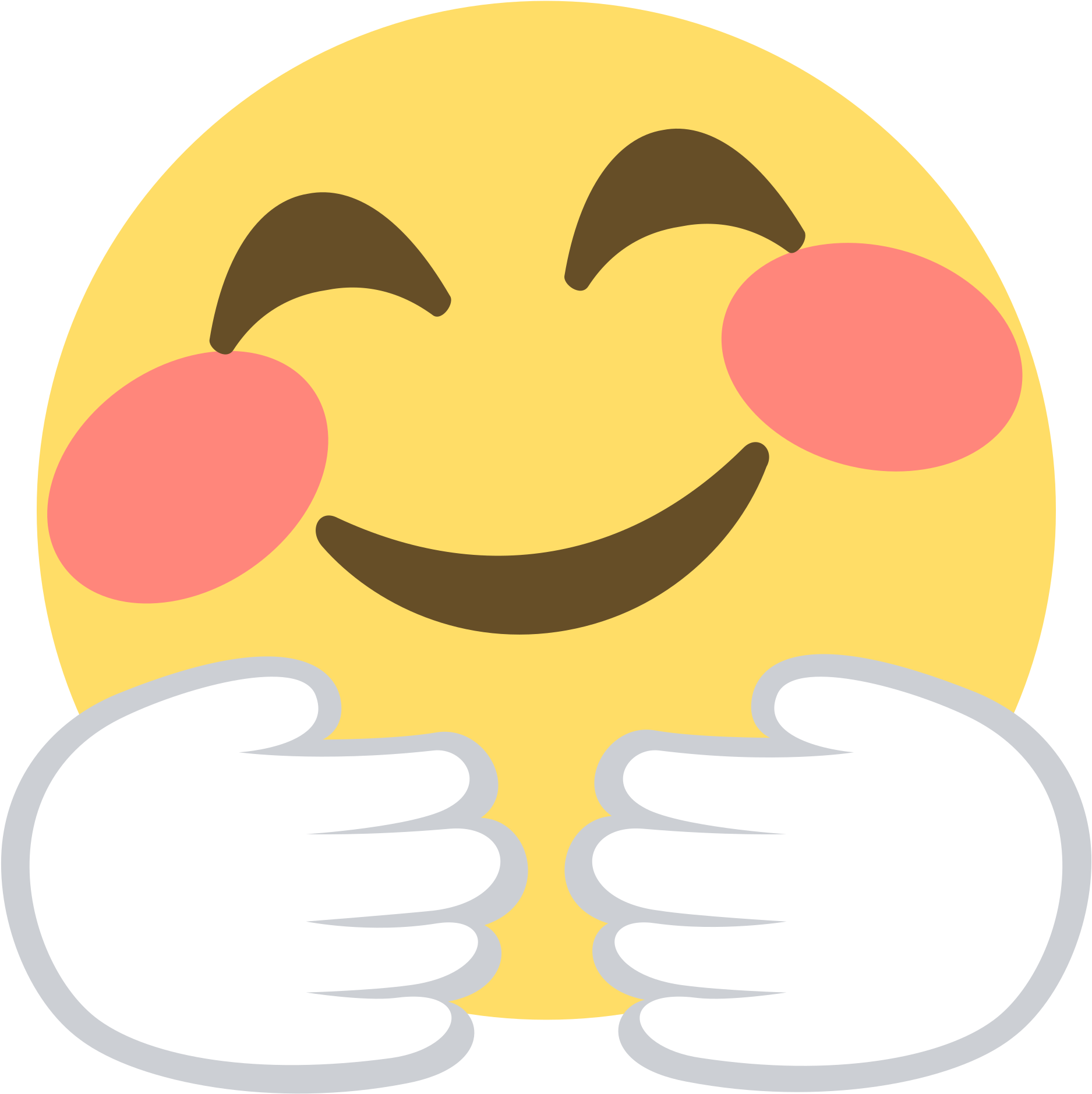 Smile Face Hugging Emoji , Png Download - Clipart Emoji Hug Transparent Png (1875x1879), Png Download