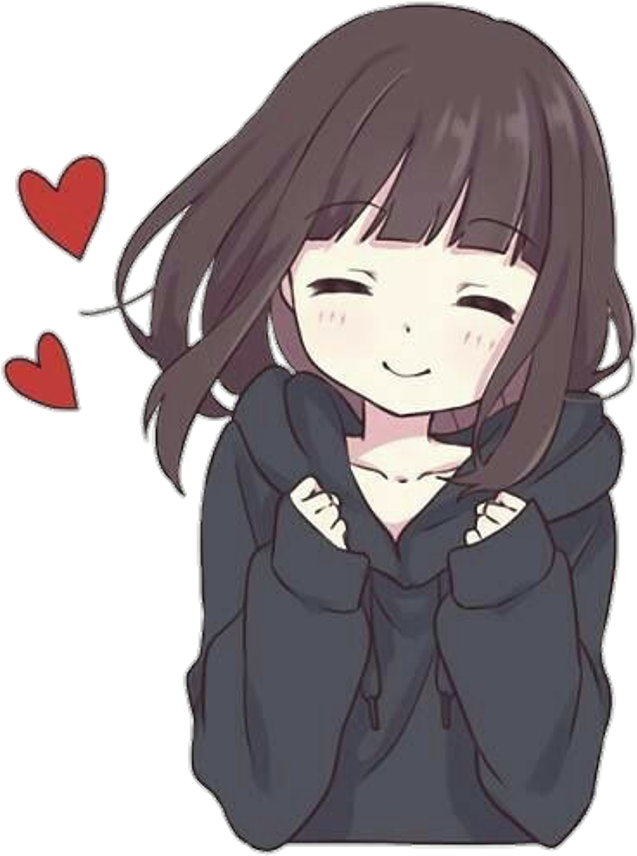 Anime Smile Transparent - Girl Anime Clipart (1024x886), Png Download