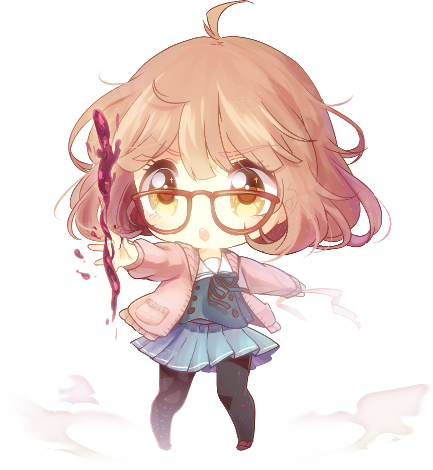 Image - Beyond The Boundary Chibi Clipart (861x935), Png Download